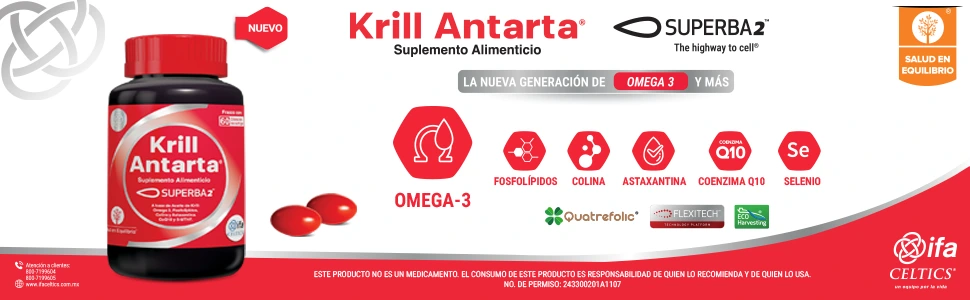 Aceite de Krill Antarta Superba2® Suplemento Alimenticio Con 60 Cápsulas